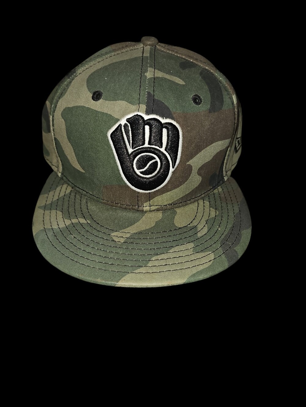 Milwaukee Brewers Camo Fitted Hat